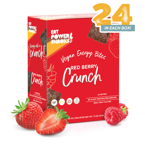 Box of allergy free Redberry vegan energy bites